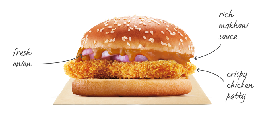 Chicken Makhani Burst Burger