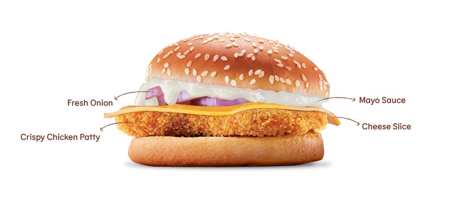Crispy Chicken with Cheese Burger