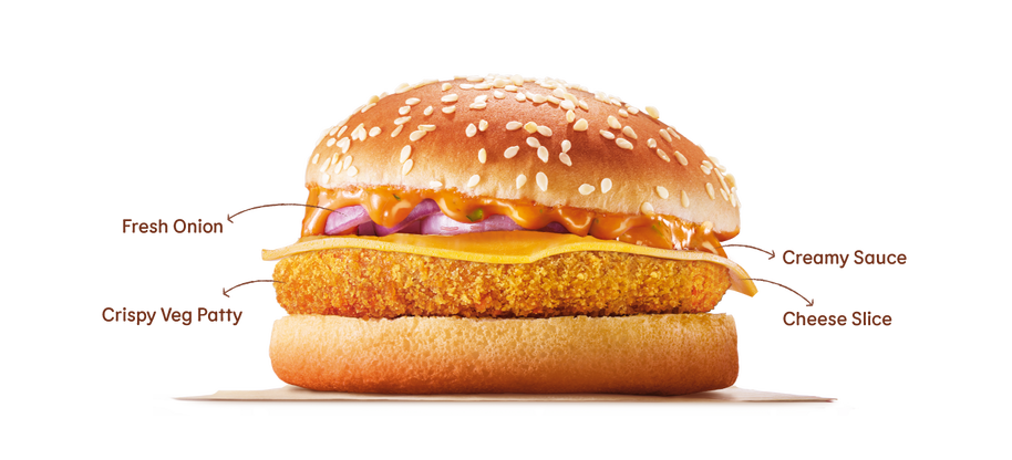 Crispy Veg with Cheese Burger